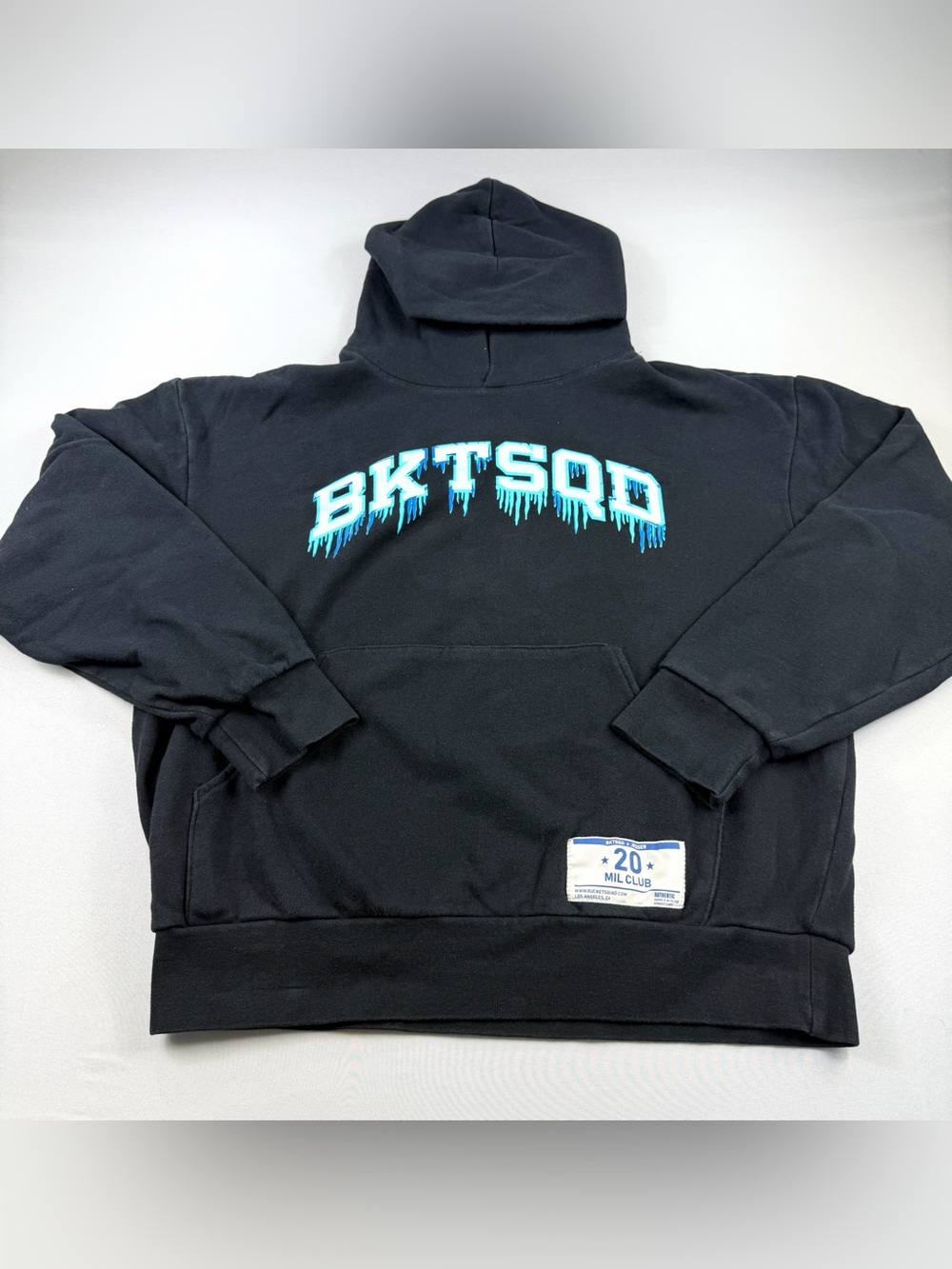 BKTSQD x Jesser 20 Mil Club Hoodie Adult M Black Basketball Graphic Streetwear